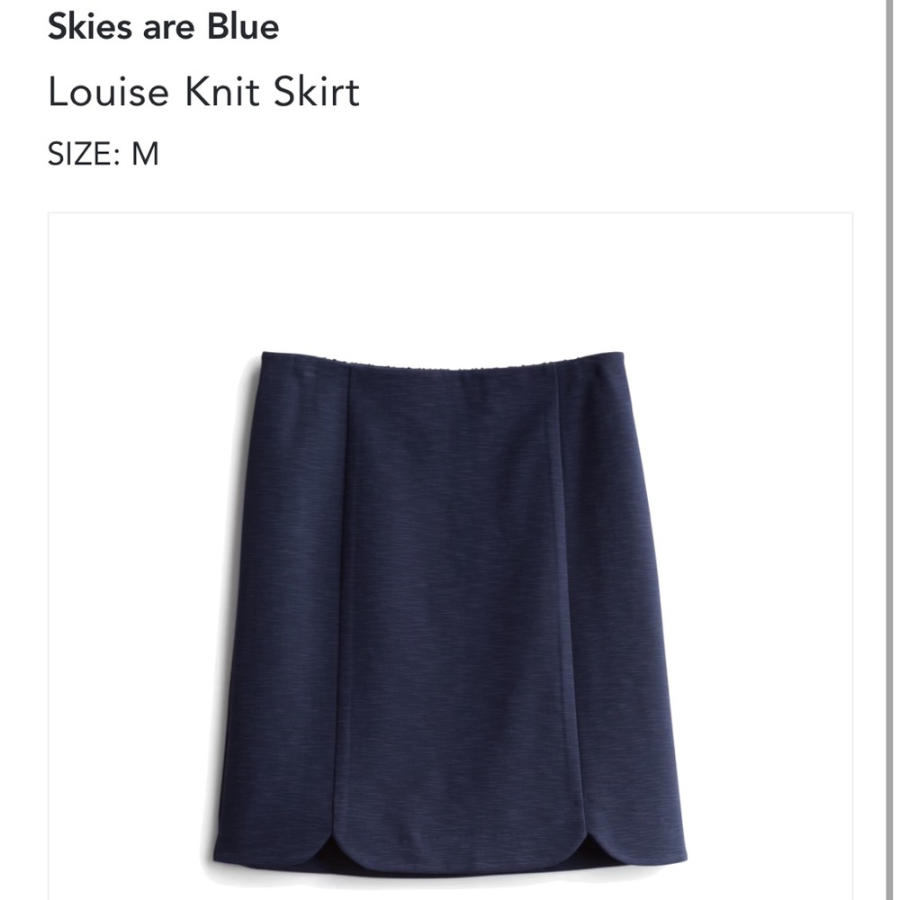 Skies are Blue Navy Tulip Bottom Knit Skirt